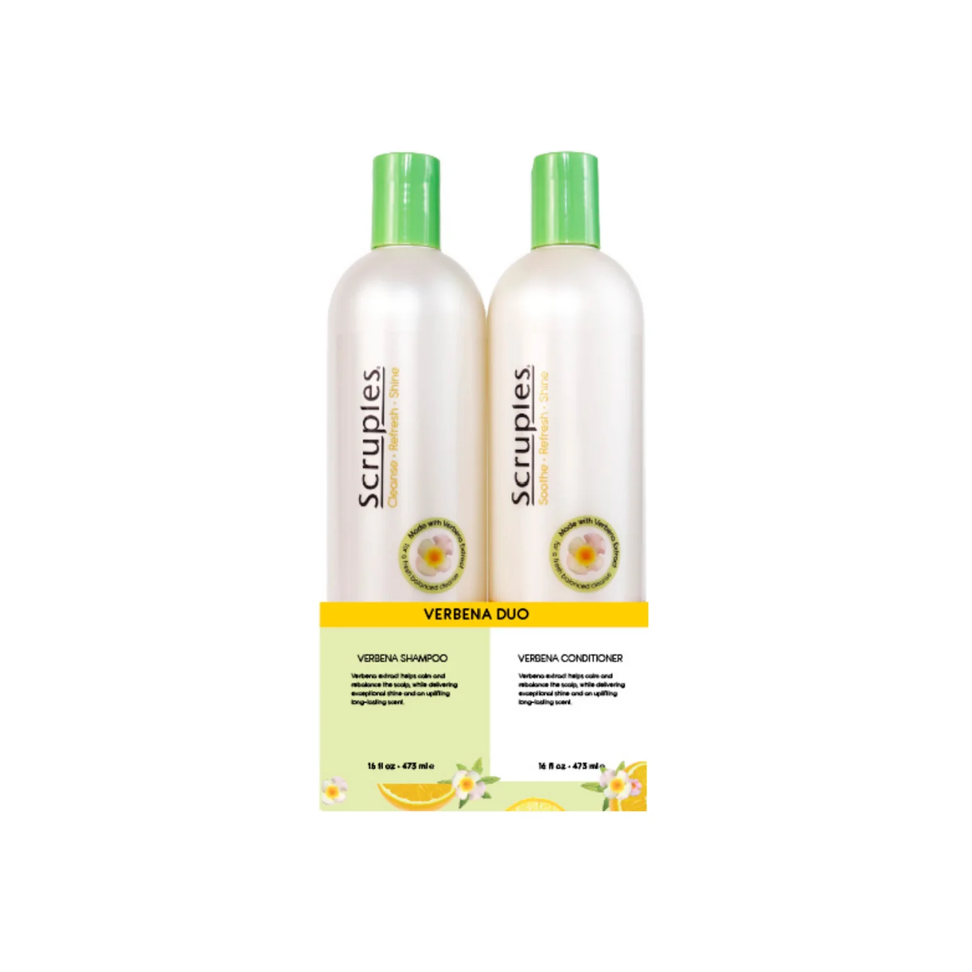 Scruples Lemon Verbena Shampoo & Conditioner Duo 16oz | Scalp Care & Clarifying Hair Care Set