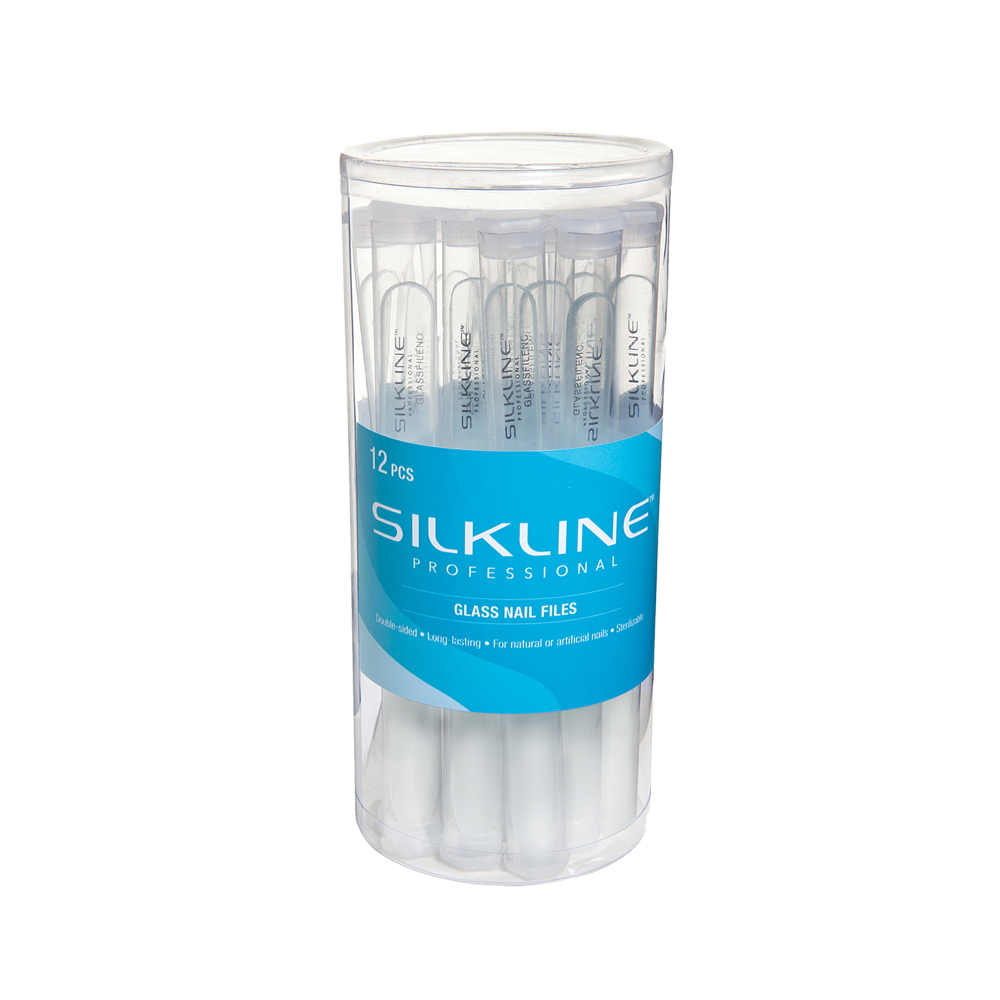 SILKLINE PROFESSIONAL GLASS NAIL FILES 12pcs
