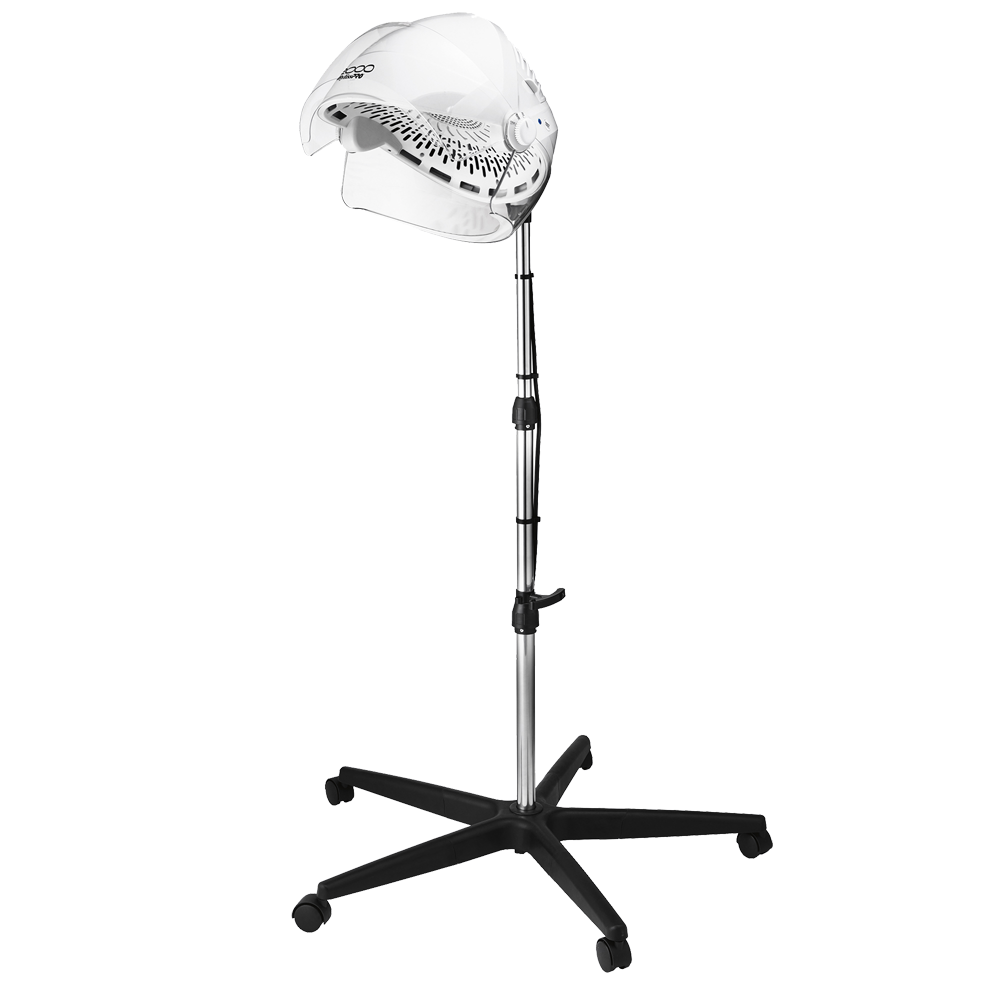BaBylissPRO Ionic Hood Dryer with adjustable stand and built-in speakers for professional salon use