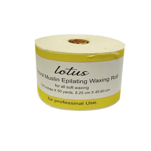 Lotus Natural Muslin Epilating Waxing Roll - 3.25 inches x 50 Yards