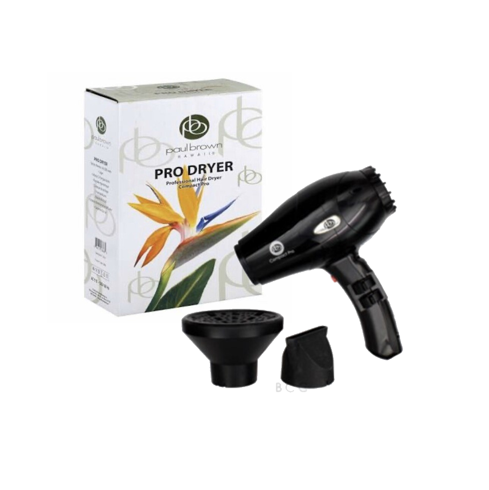 Paul Brown Compact Pro Hair Dryer 2000W | Professional Lightweight Blow Dryer with Diffuser