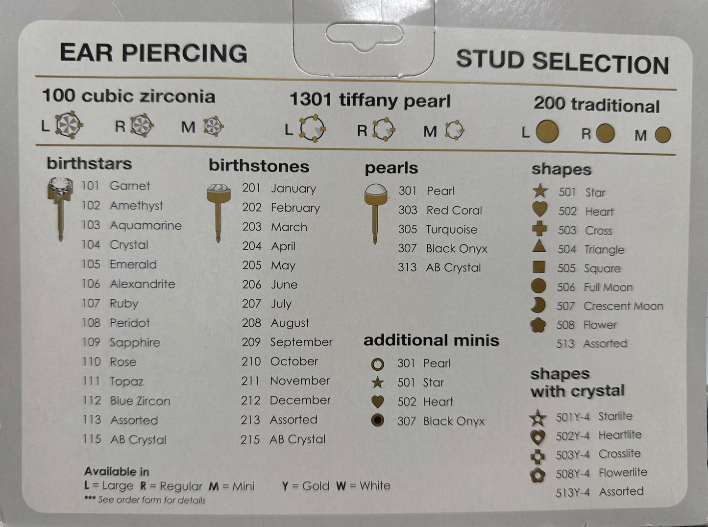 Studex - Sterilized Ear Piercing Studs - DOZEN - MINI