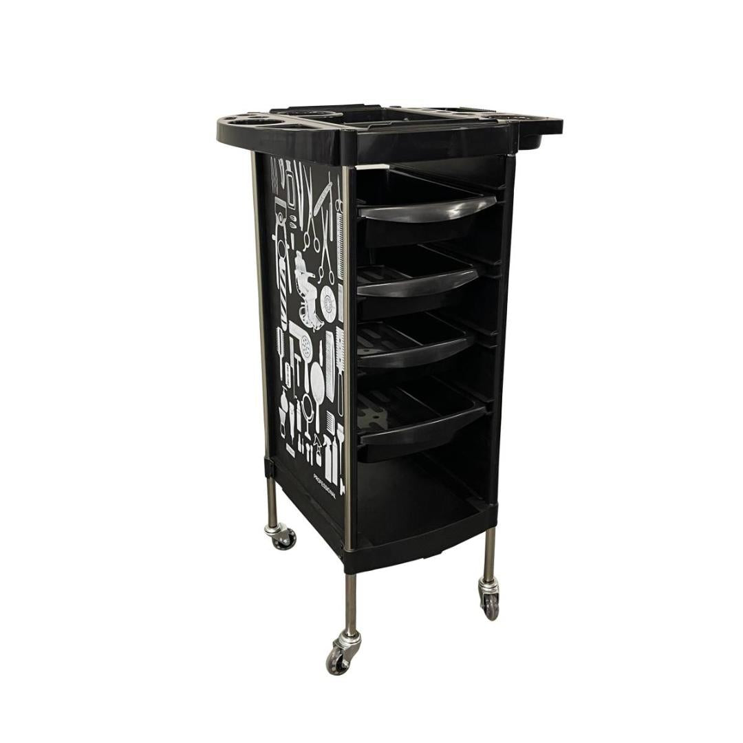 Feng He Salon Trolley Cart Black 35 Inch