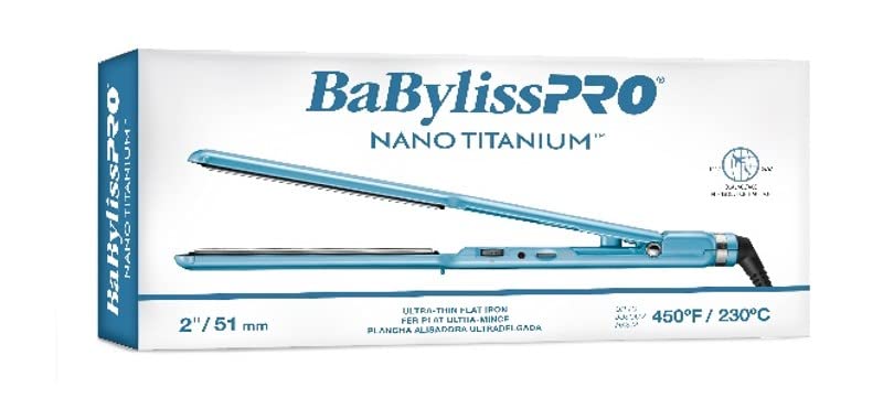 BaBylissPRO Nano Titanium™ 1-1/4" Dual Ionic Flat Iron (Blue) BNT9125TC
