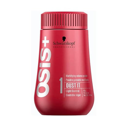 Schwarzkopf OSiS+ Dust It Mattifying Powder | 24 Hour Volume Control | Strong Hold Lightweight Volumizing Powder | Texturizing Powder Root Lifter For Fine Hair