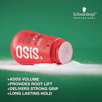 Schwarzkopf OSiS+ Dust It Mattifying Powder | 24 Hour Volume Control | Strong Hold Lightweight Volumizing Powder | Texturizing Powder Root Lifter For Fine Hair