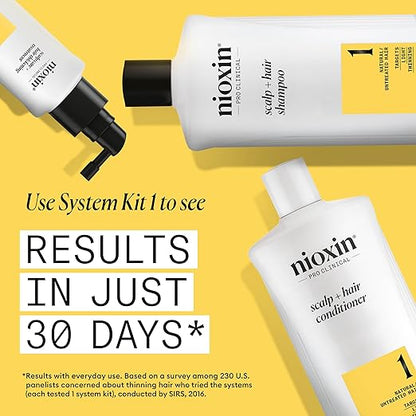 Nioxin System 1 Scalp+Hair Shampoo or Conditioner 1L