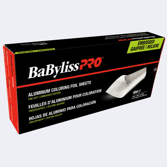 Babyliss PRO Aluminum Coloring Foil Sheets 5x12 EMBOSSED