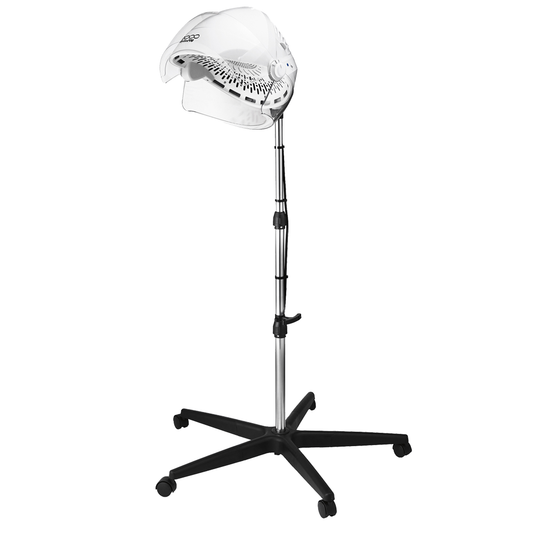 BaBylissPRO Ionic Hood Dryer with adjustable stand and built-in speakers for professional salon use