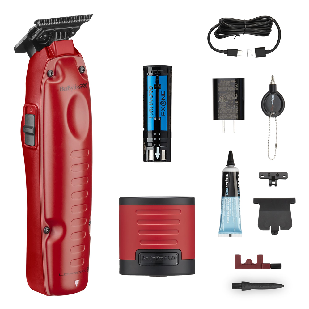 BaBylissPRO FXONE Lo-ProFX High Performance Low-Profile Trimmer (Red)