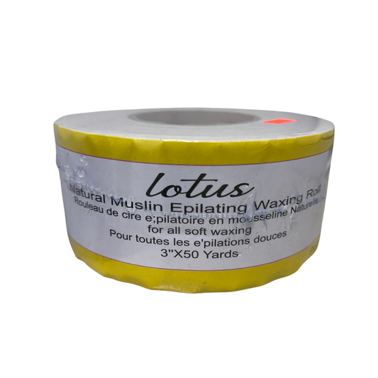 Lotus Natural Muslin Epilating Waxing Roll - 3 inches x 50 Yards