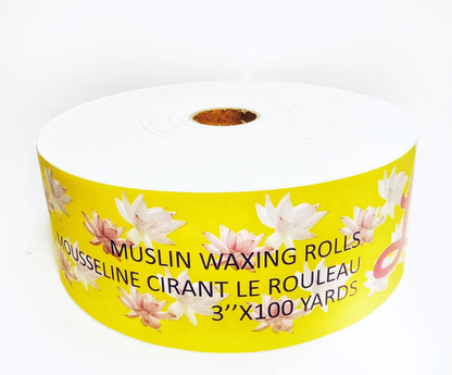 Lotus Natural Waxing Muslin Roll - Wax Strips - 3" x 100 yards