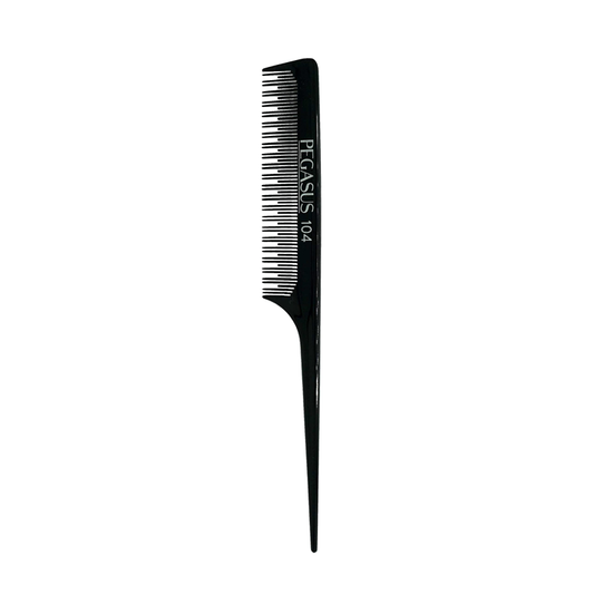Pegasus Hard Rubber Comb 104 8" Rat Tail Comb with Staggered Teeth