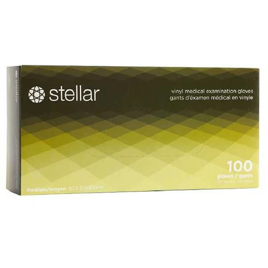 Stellar Vinyl Medical Examination Gloves 100 gloves - Small