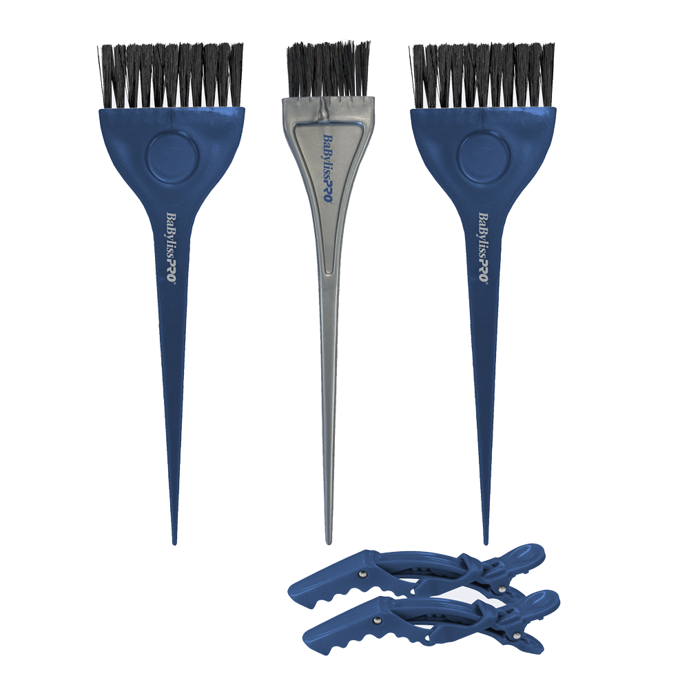 BaBylissPRO Tinting Brush & Sectioning Clip Set – 5-Piece Twilight Limited Edition