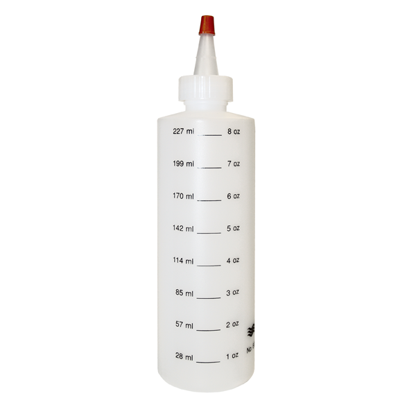 Dannyco Hair Color Applicator Bottle 8oz Salon Squeeze Bottle with Measurement Markings
