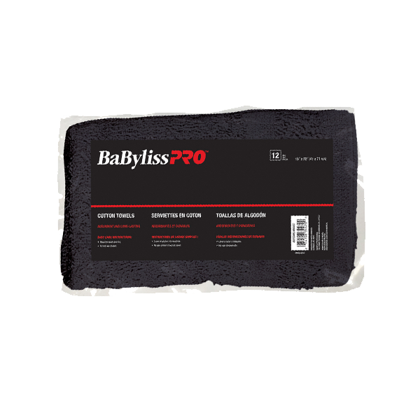 Babyliss Pro Cotton Salon Towels - Black