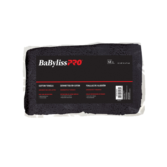 Babyliss Pro Cotton Salon Towels - Black